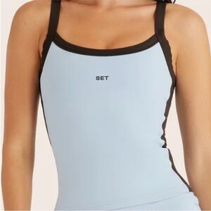 SET frosting contrast cami tank